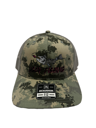 Ugly Fishing digital camo trucker hat